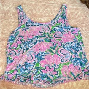 Lilly Pulitzer Ruffle Tank Top XXL